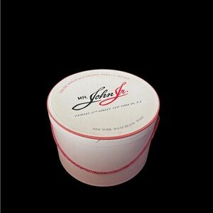 Cream Hat with Red Accents